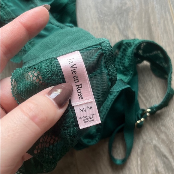 La Vie En Rose Green Lace Bralette - Picture 5 of 5